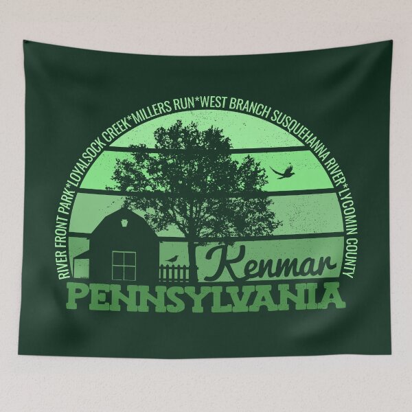 Item preview, Kenmar Pennsylvania Sunset Retro Vintage Local Pride Logo designed and sold by CRHPOD20.