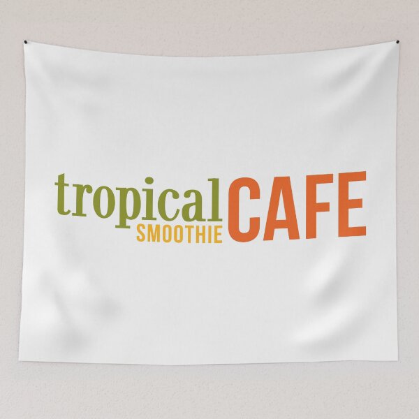 Item preview, Sunset Tropical Smoothie Cafe aOver Cityscape designed and sold by Carola K  Pokka.