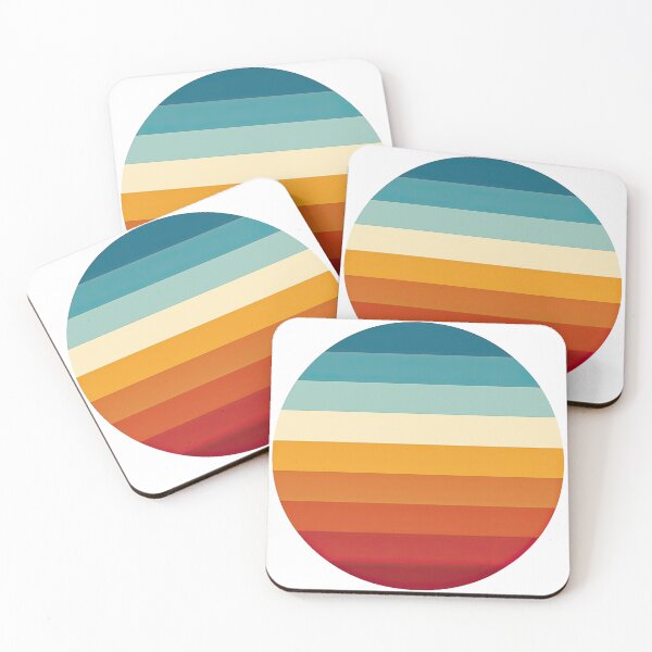 Item preview, Retro Sunset Stripes Circle Design designed and sold by ArtfulWeave.