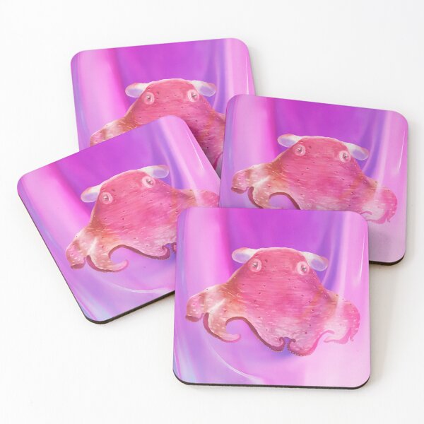 Item preview, Adorable Dumbo Octopus Illustration with Fluid Art Background | Deep Sea Liquid Art Series designed and sold by Kyotsube.