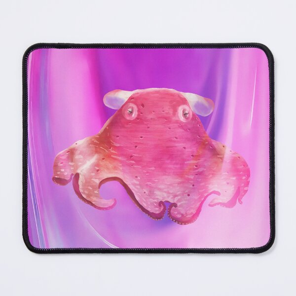 Item preview, Adorable Dumbo Octopus Illustration with Fluid Art Background | Deep Sea Liquid Art Series designed and sold by Kyotsube.