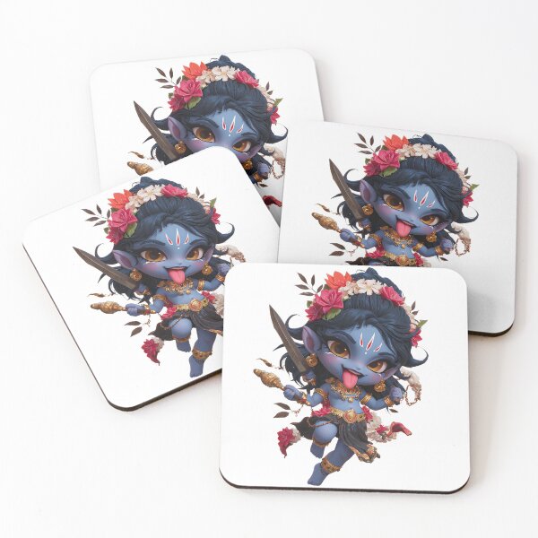 Item preview, Cute Chibi Kali Illustration – Hindu Goddess Art in Kawaii Style designed and sold by GoldenChiArt.