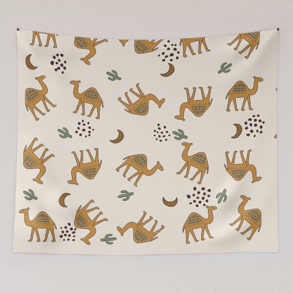 Item preview, Boho Camel Pattern – Desert Folk Art Style designed and sold by  Boho Vibes Studio.