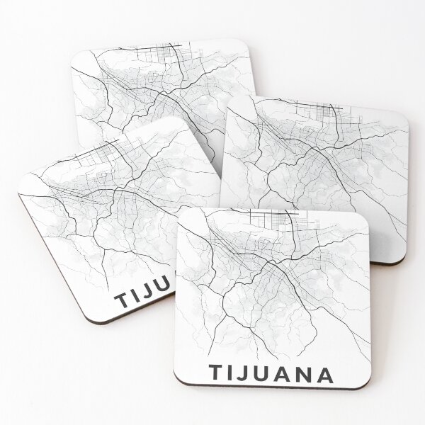 Item preview, Minimalist Tijuana Map Poster – Modern Black and White Mexico City Print designed and sold by Cole's Design.