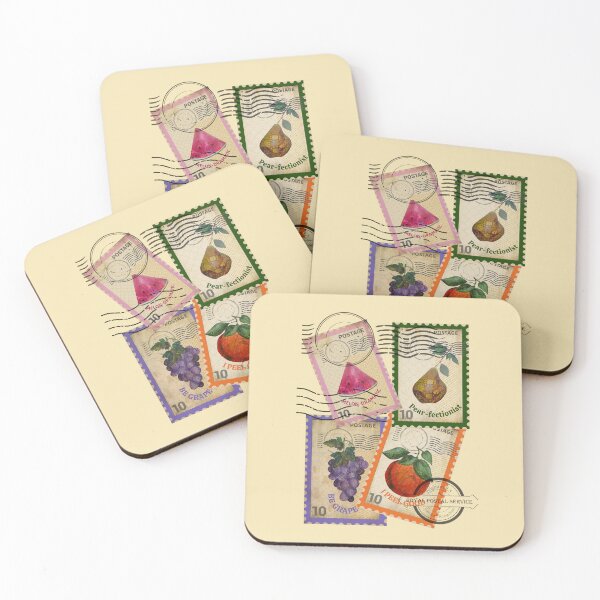 Item preview, Vintage Stamp t-shirt, Retro Fruit Stamp Design designed and sold by Folk and Flux.