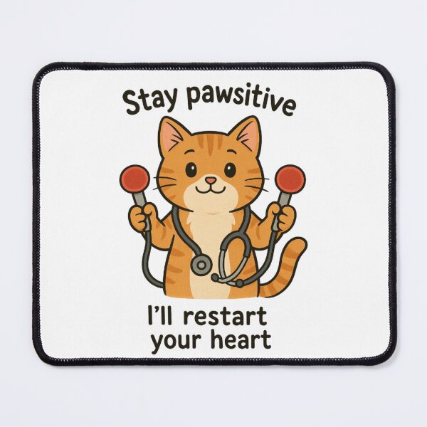 Item preview, Ginger Cat Defibrillator - Paramedic Humor designed and sold by DamioPolArt.
