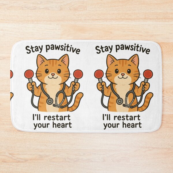 Item preview, Ginger Cat Defibrillator - Paramedic Humor designed and sold by DamioPolArt.