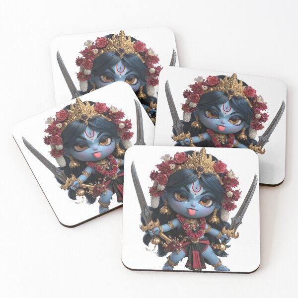 Item preview, Cute Chibi Kali Illustration – Hindu Goddess Art in Kawaii Style designed and sold by GoldenChiArt.