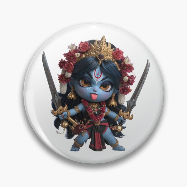 Item preview, Cute Chibi Kali Illustration – Hindu Goddess Art in Kawaii Style designed and sold by GoldenChiArt.