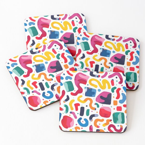 Item preview, Memphis Squiggle Block Scatter 1 designed and sold by Tom-Johnson.