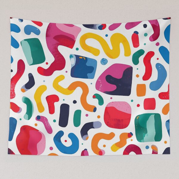 Item preview, Memphis Squiggle Block Scatter 1 designed and sold by Tom-Johnson.