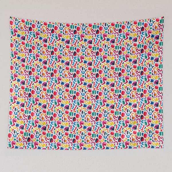 Item preview, Memphis Squiggle Block Scatter 2 designed and sold by Tom-Johnson.
