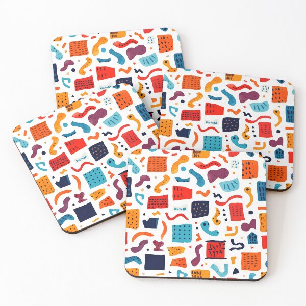 Item preview, Memphis Squiggle Block Scatter 3 designed and sold by Tom-Johnson.