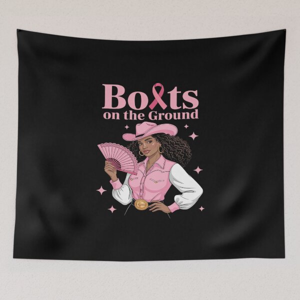 Item preview, Boots On The Ground Pink Cowgirl Breast Cancer designed and sold by KingsLife1994.