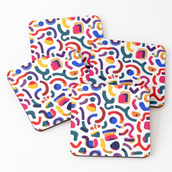 Item preview, Memphis Squiggle Block Scatter 4 designed and sold by Tom-Johnson.
