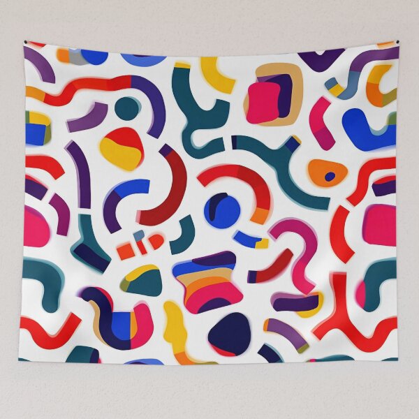 Item preview, Memphis Squiggle Block Scatter 4 designed and sold by Tom-Johnson.