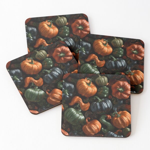 Item preview, Futuristic Metallic Pumpkins | Retro Sci-Fi Halloween Wall Art & Decor 1 designed and sold by Velvetcosmonova.