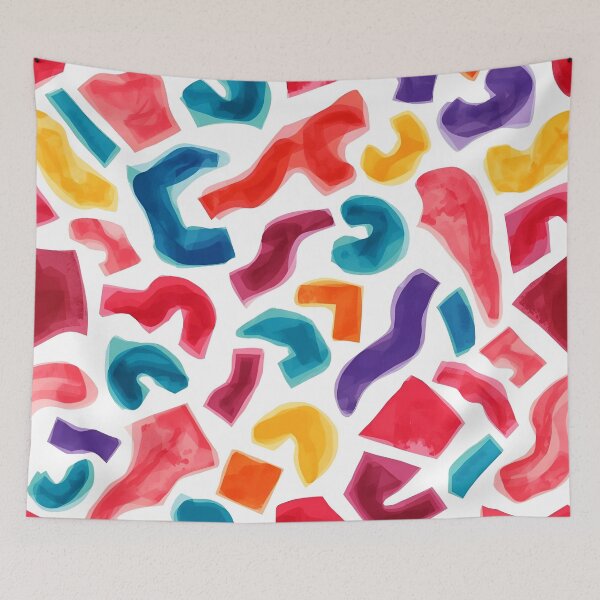 Item preview, Memphis Squiggle Block Scatter 5 designed and sold by Tom-Johnson.