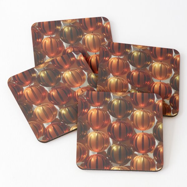 Item preview, Futuristic Metallic Pumpkins | Retro Sci-Fi Halloween Wall Art & Decor 6 designed and sold by Velvetcosmonova.