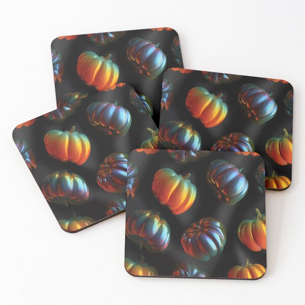 Item preview, Futuristic Metallic Pumpkins | Retro Sci-Fi Halloween Wall Art & Decor 9 designed and sold by Velvetcosmonova.
