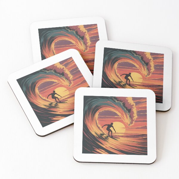 Item preview, Surfer Sunset Wave Art designed and sold by 404wearpl.