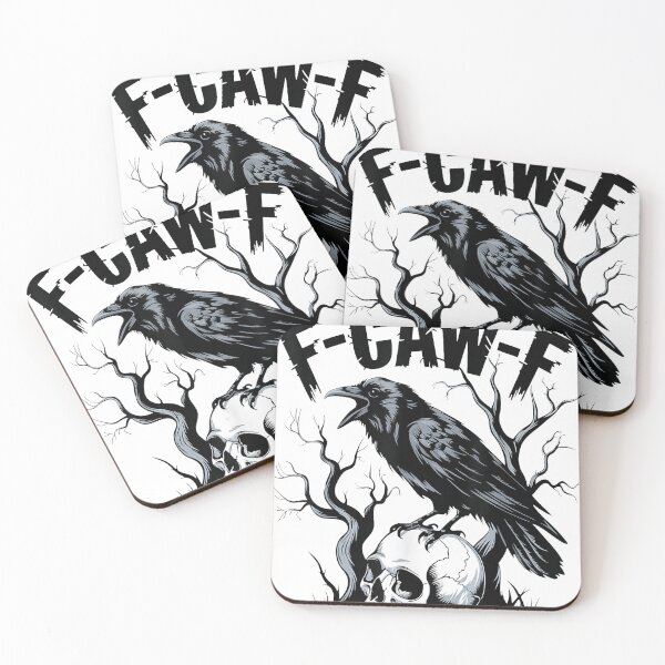 Aperçu de l'œuvre Corbeau noir F-Caw-F Drôle d'oiseau noir créée et vendue par AshleyDuncan2.