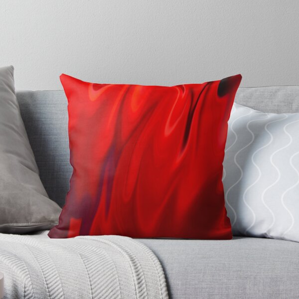 Abstract Poppy Throw Pillow