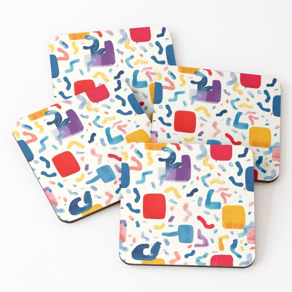 Item preview, Memphis Squiggle Block Scatter 7 designed and sold by Tom-Johnson.