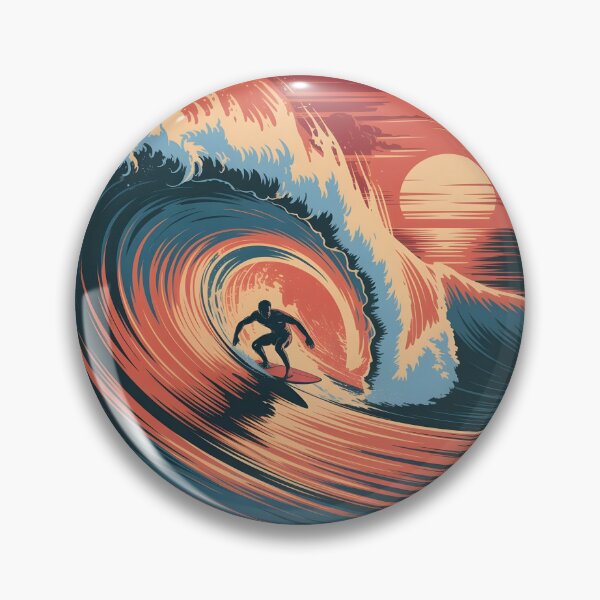 Item preview, Surfer Sunset Wave Art  designed and sold by 404wearpl.