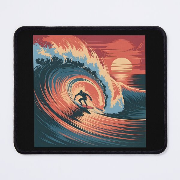 Item preview, Surfer Sunset Wave Art designed and sold by 404wearpl.