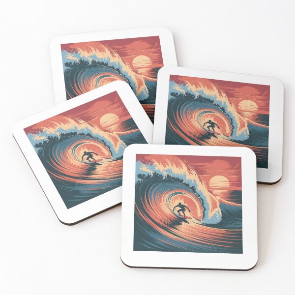 Item preview, Surfer Sunset Wave Art  designed and sold by 404wearpl.