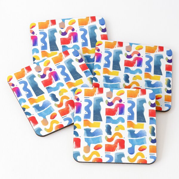 Item preview, Memphis Squiggle Block Scatter 9 designed and sold by Tom-Johnson.