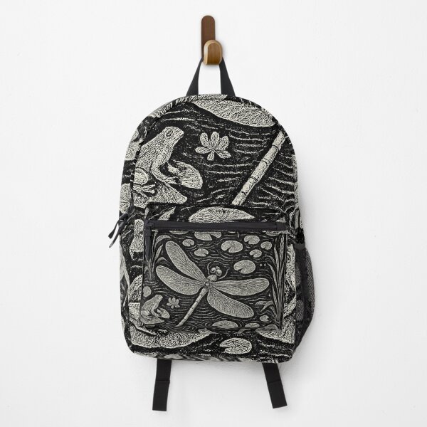 Item preview, Dragonfly Frogs Pond Life Vintage Doodle designed and sold by EdvvinStudios.