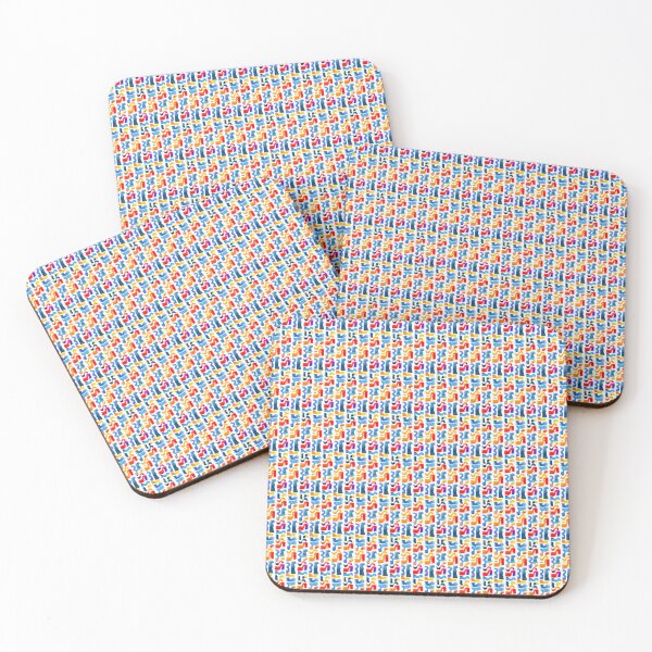Item preview, Memphis Squiggle Block Scatter 10 designed and sold by Tom-Johnson.