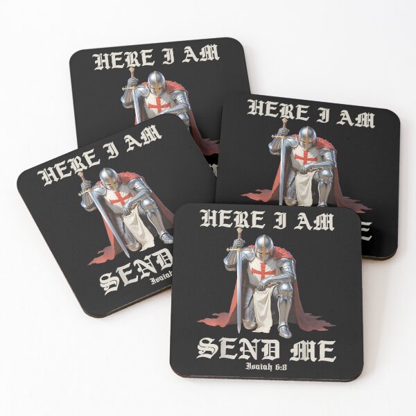 Item preview, Here I Am Send Me Knights Templar Crusader Faith Isaiah 6:8 designed and sold by Ernieaustin.