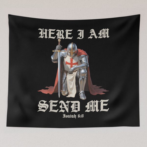 Item preview, Here I Am Send Me Knights Templar Crusader Faith Isaiah 6:8 designed and sold by Ernieaustin.