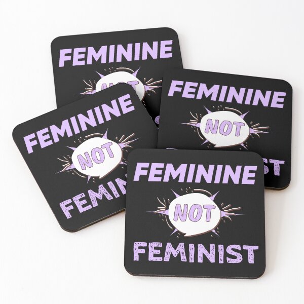 Item preview, Feminine Not Feminist – Bold Statement Typography designed and sold by SidTastic .