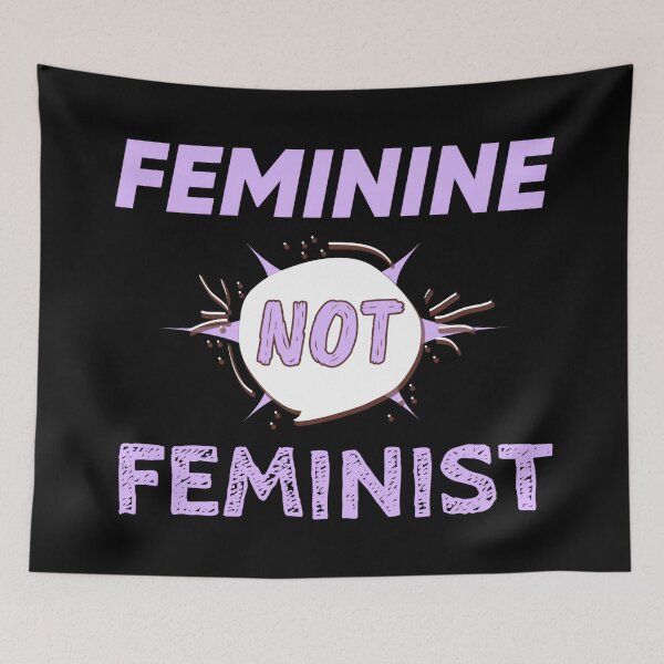 Item preview, Feminine Not Feminist – Bold Statement Typography designed and sold by SidTastic .