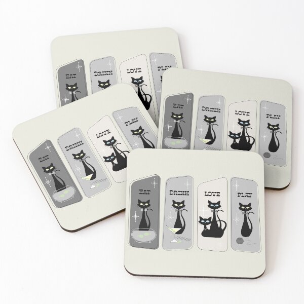 Item preview, Retro Cats Basic Needs designed and sold by ZandraCalif.
