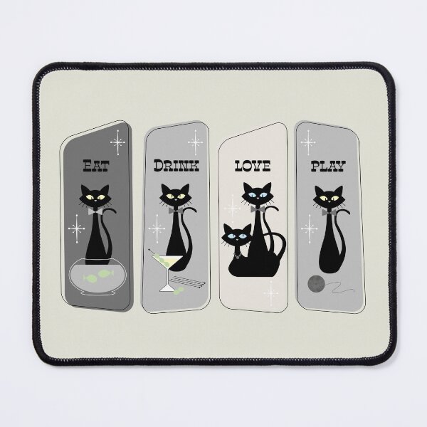 Item preview, Retro Cats Basic Needs designed and sold by ZandraCalif.