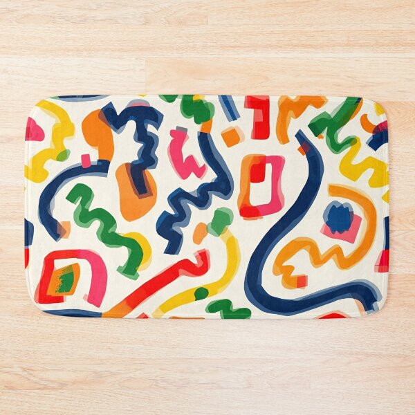 Item preview, Memphis Squiggle Block Scatter 11 designed and sold by Tom-Johnson.