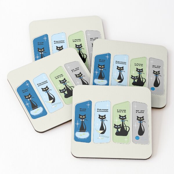 Item preview, Retro Cats Basic Needs designed and sold by ZandraCalif.