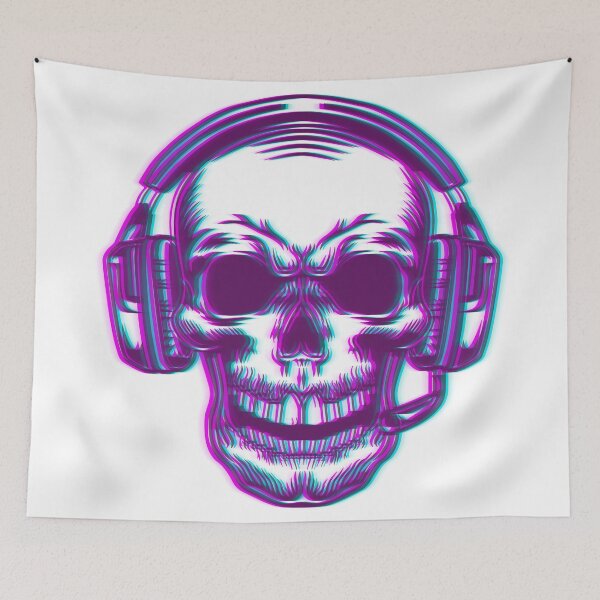 Item preview, Techno skull with headphones designed and sold by DKunic.