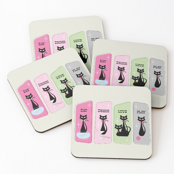Item preview, Retro Cats Basic Needs designed and sold by ZandraCalif.