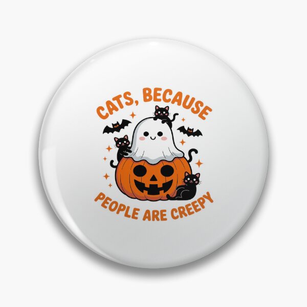 Item preview, Cats Because People Are Creepy   Halloween Cats Lover designed and sold by BlackStars3Neon.