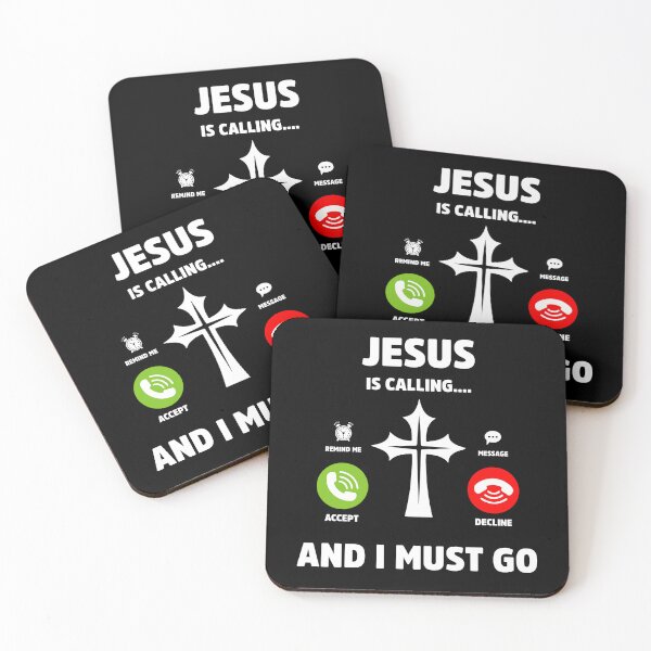 Item preview, Jesus Is Calling and I Must Go Christian Quote designed and sold by treasure-crafts.