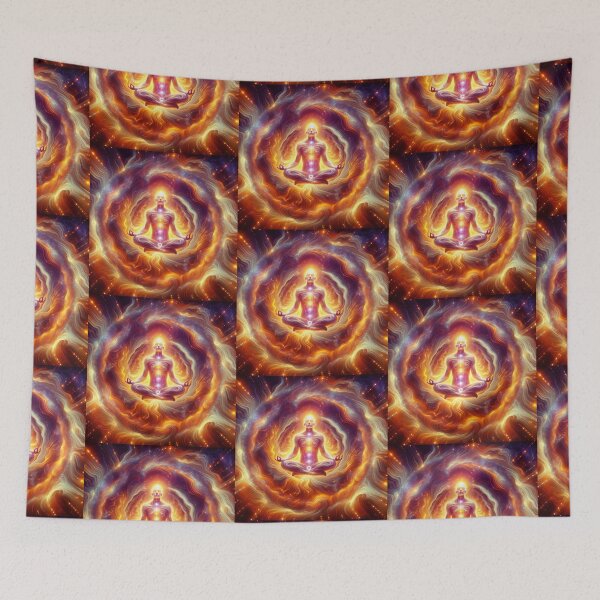 Item preview, Cosmic Meditation Energy | Spiritual Awakening Chakra Art designed and sold by UXVisionCraft28.