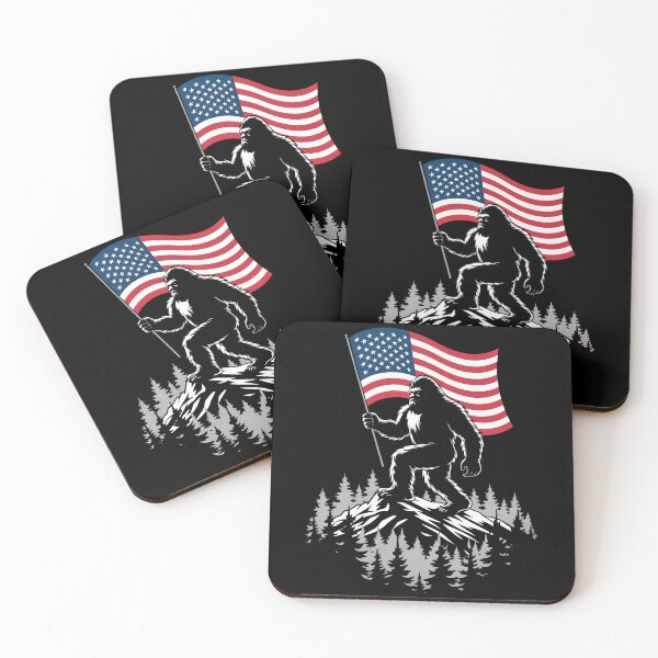 Item preview, Bigfoot Sasquatch American Flag Patriotic designed and sold by waazwee6.