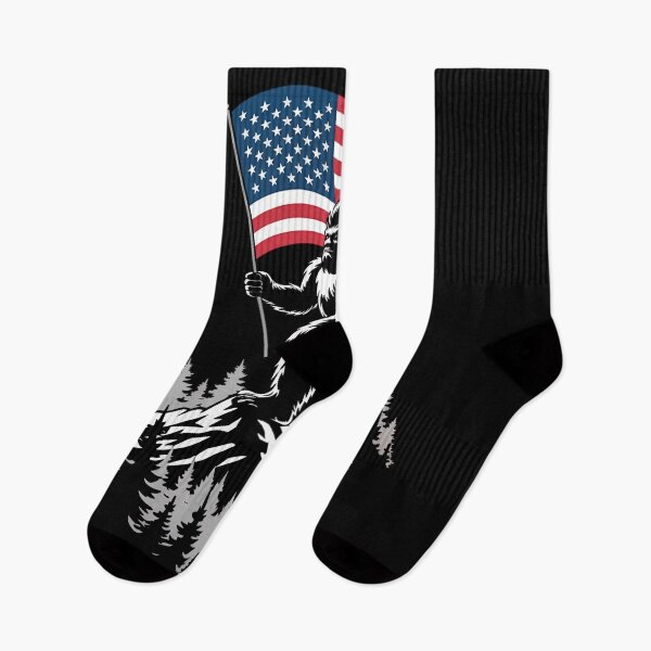 Item preview, Bigfoot Sasquatch American Flag Patriotic designed and sold by waazwee6.