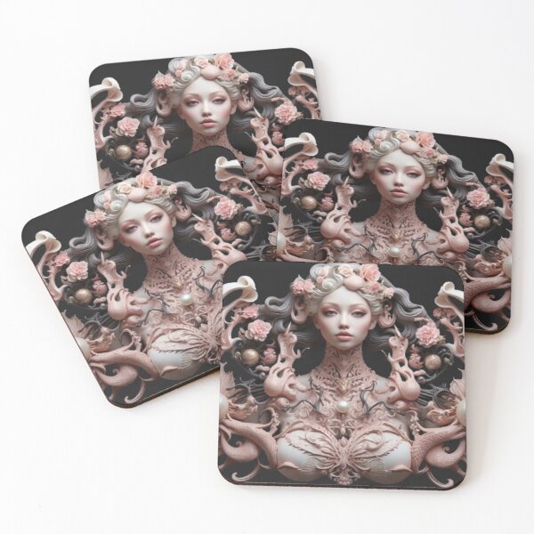 Item preview, Fairytale mermaid collar – pastel fantasy necklace designed and sold by Antik by Schulz.